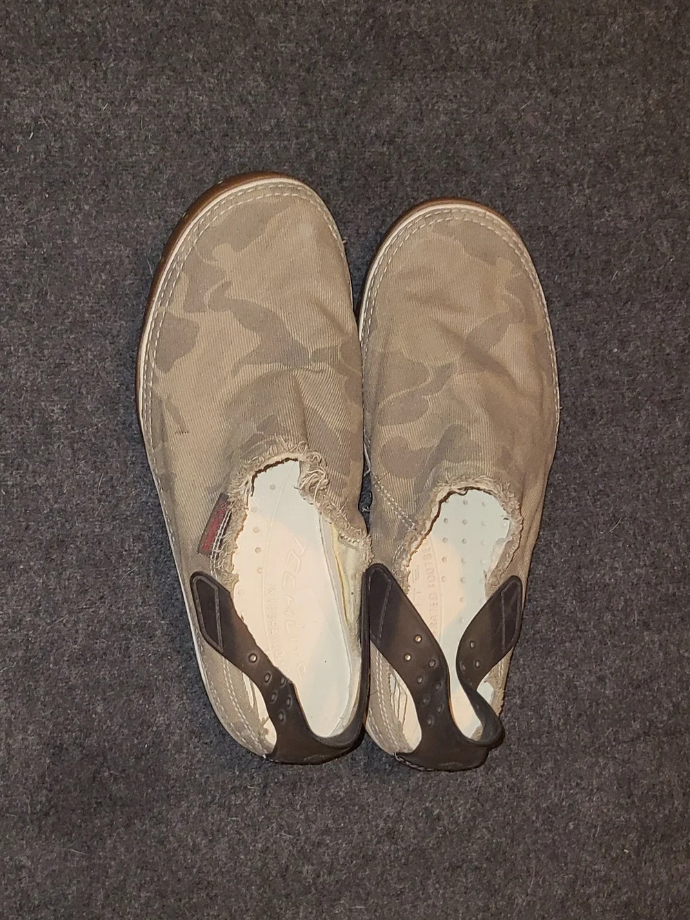 Columbia Men's Camouflage Slip-On Boat Shoes in Tan and Brown